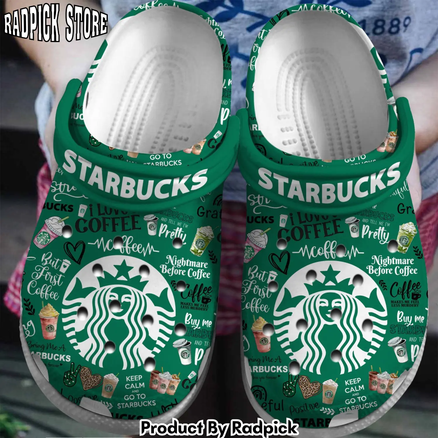 Radpick starbucks clogs shoes comfortable for men women ftz rp6521191